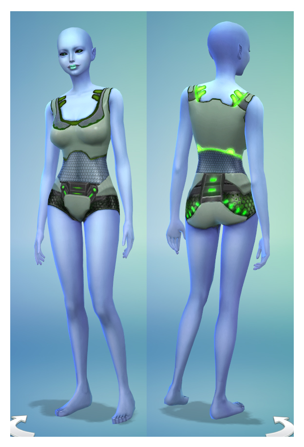Sims 4 Female Alien Swimwear Set by Menaceman44 at Mod The Sims