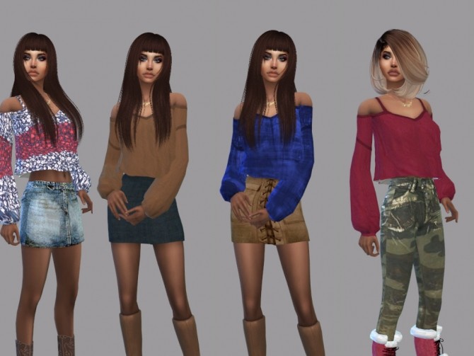 Sims 4 Charlindy Blouse Recolor at Teenageeaglerunner