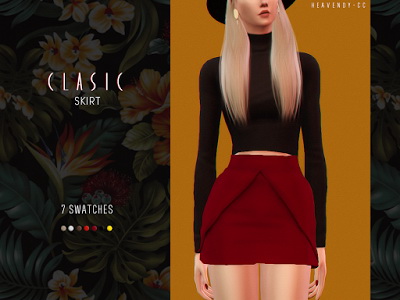 Sims 4 Clasic Skirt by EnriqueSims at Heavendy cc