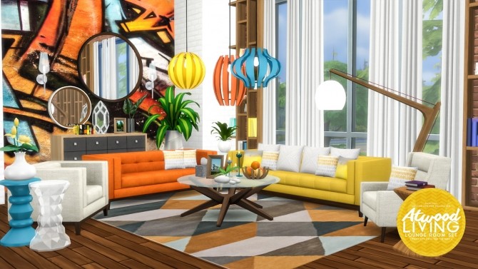 Sims 4 Atwood Living Redux at Simsational Designs