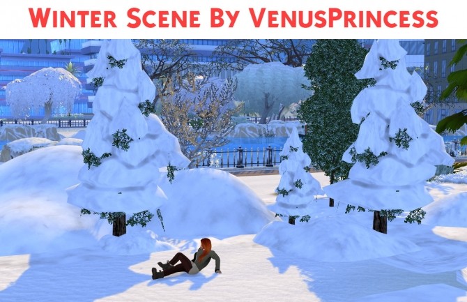 Sims 4 WINTER SCENE BY VENUS PRINCESS TO TS4 at REDHEADSIMS