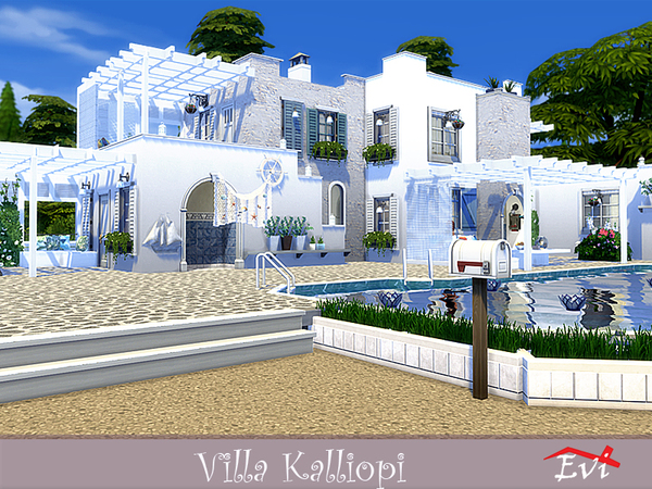 Sims 4 Villa Kalliopi by evi at TSR