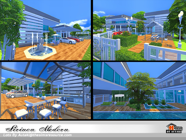 Sims 4 Sirinon Modern house by autaki at TSR
