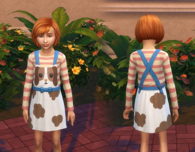 Sims 4 Dress Overall for Girls at My Stuff