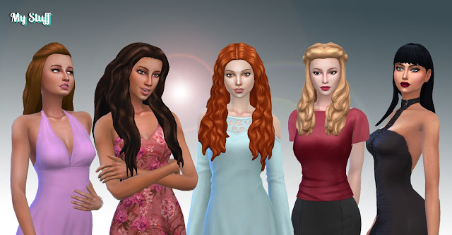 Sims 4 Female Long Hair Pack 14 at My Stuff
