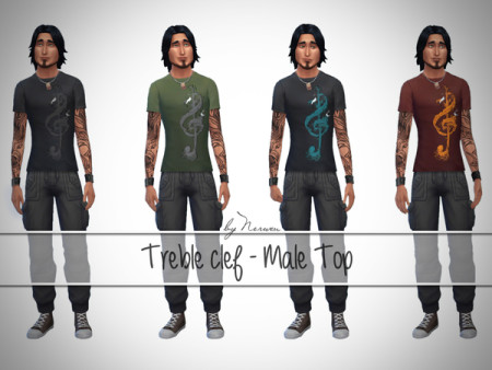 Treble clef Male Top by Nerwen666 at TSR