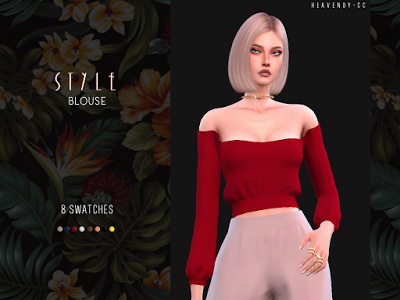 Sims 4 Style Blouse by EnriqueSims at Heavendy cc