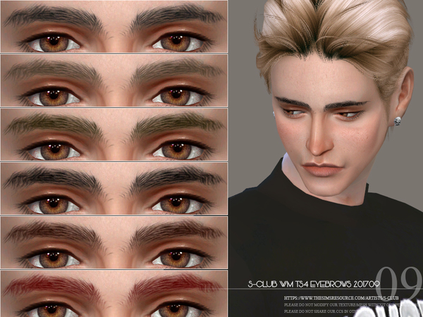 Sims 4 Eyebrows M 201709 by S Club WM at TSR