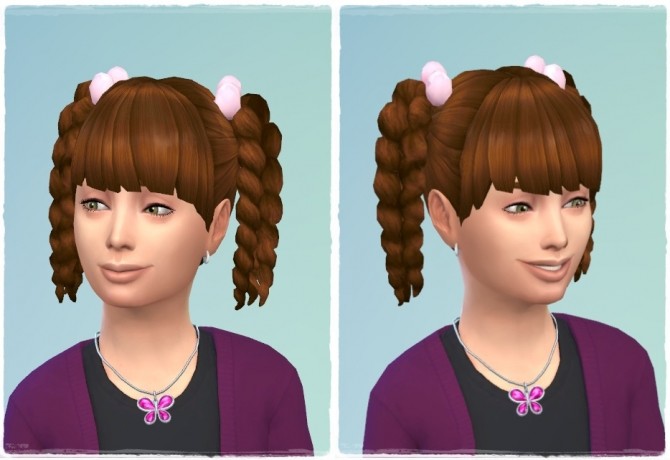 Sims 4 Girly Twist Tail Hair at Birksches Sims Blog