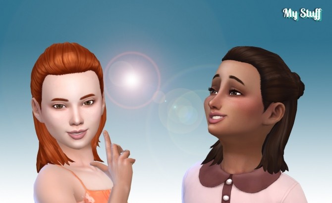 Sims 4 Modest Bun for Girls at My Stuff