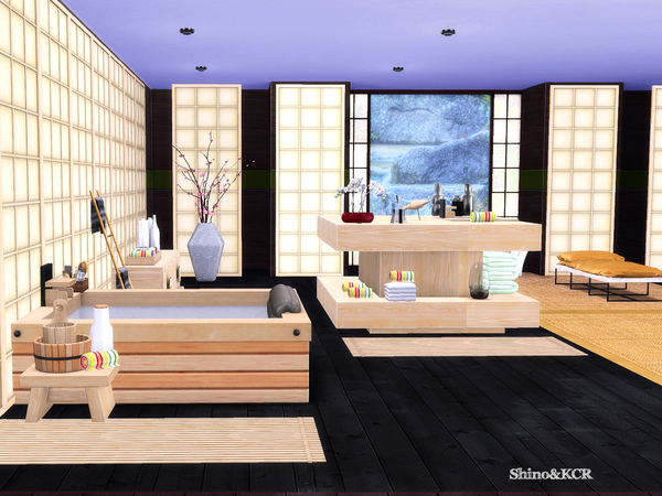 Sims 4 Japan Bathroom by ShinoKCR at TSR