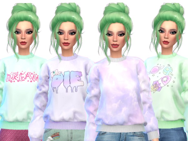 Sims 4 Kawaii Winter Sweaters by Wicked Kittie at TSR