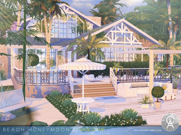 Sims 4 Beach Honeymoon 2 house by Pralinesims at TSR