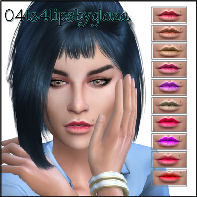Sims 4 10 lipstick sets at All by Glaza