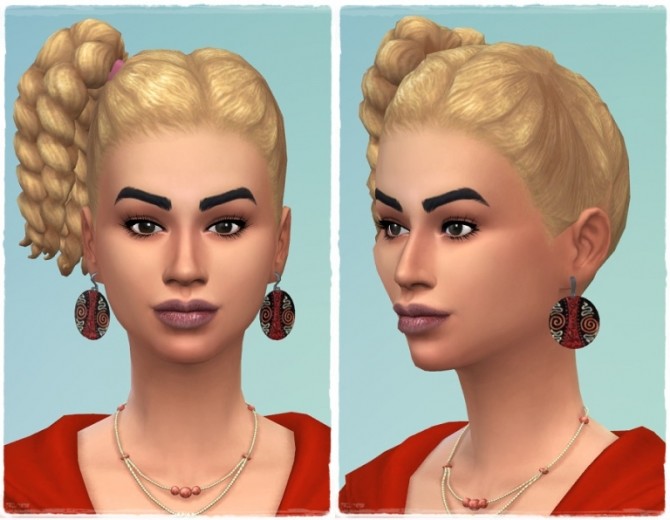 Sims 4 Left side Twist hair F at Birksches Sims Blog