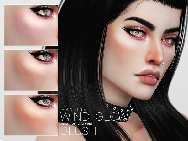 Sims 4 Wind Glow Blush N42 by Pralinesims at TSR