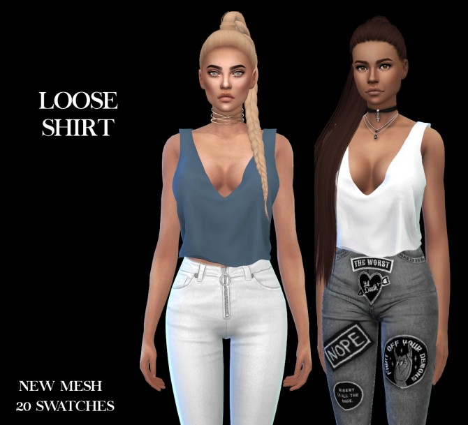 Loose Shirt at Leo Sims » Sims 4 Updates