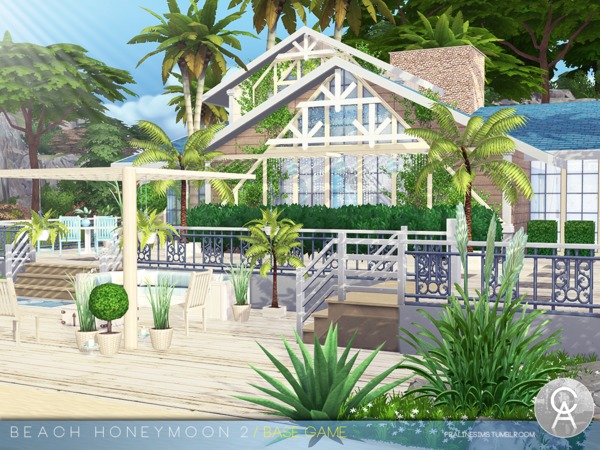 Sims 4 Beach Honeymoon 2 house by Pralinesims at TSR
