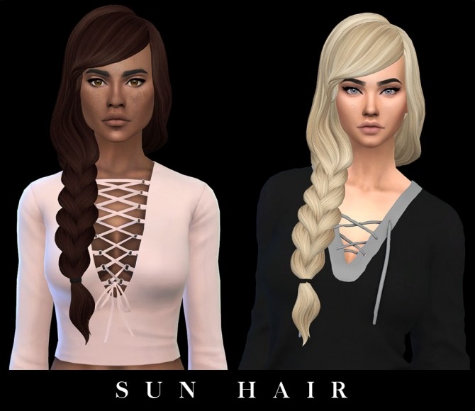 Sims 4 Sun Hair at Leo Sims