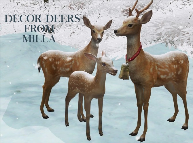 Sims 4 Mila Decor Deers at Leo Sims