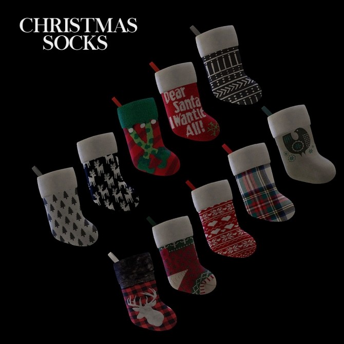 Sims 4 Christmas Socks at Leo Sims