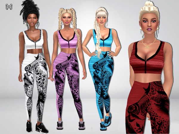 Sims 4 MP Artistic Sport Outfit by MartyP at TSR