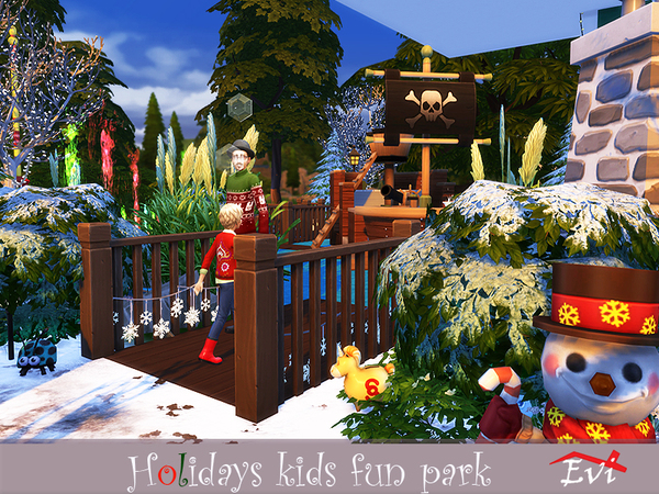Sims 4 Holidays kids fun park by evi at TSR