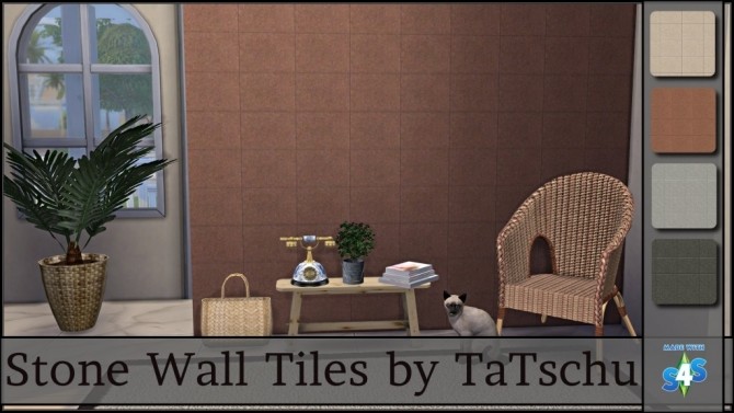 Sims 4 Stone Tiles Wall at TaTschu`s Sims4 CC