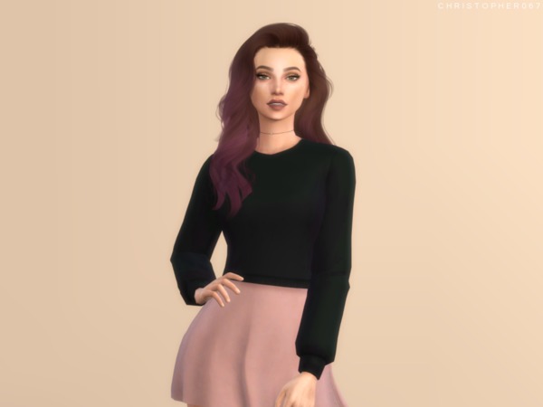 Sims 4 Colleen Top by Christopher067 at TSR