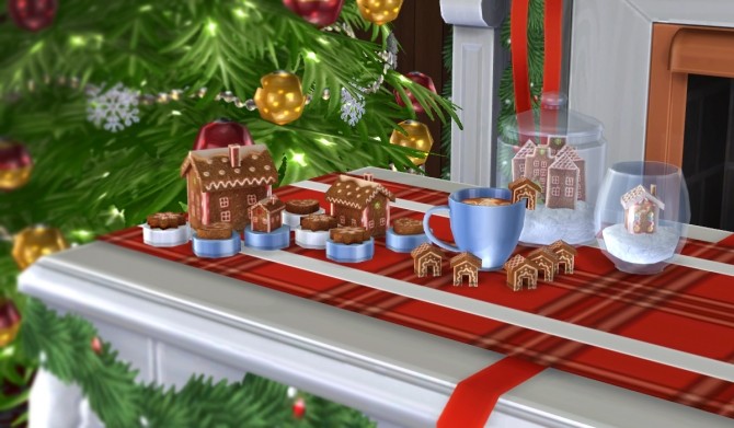 Sims 4 Christmas Gingerbread Houses (P) at Soloriya