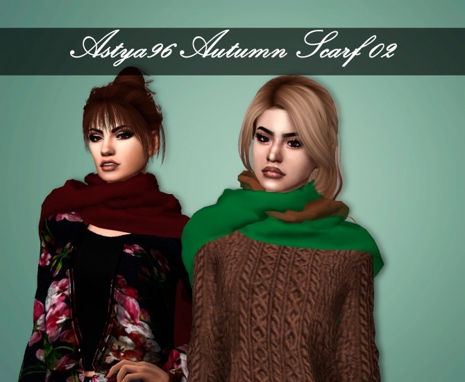 Sims 4 Autumn Scarf 02 at Astya96
