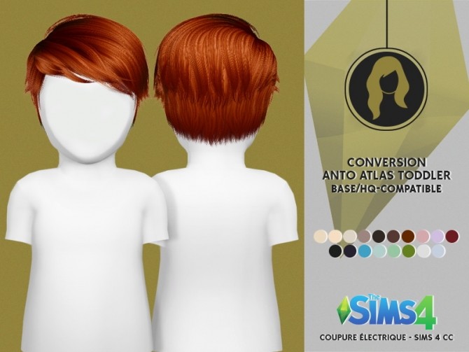 Sims 4 ANTO ATLAS HAIR TODDLER VERSION by Thiago Mitchell at REDHEADSIMS