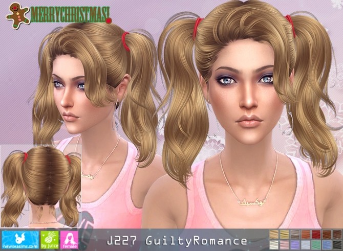 Sims 4 J227 GuiltyRomance hair (Pay) at Newsea Sims 4