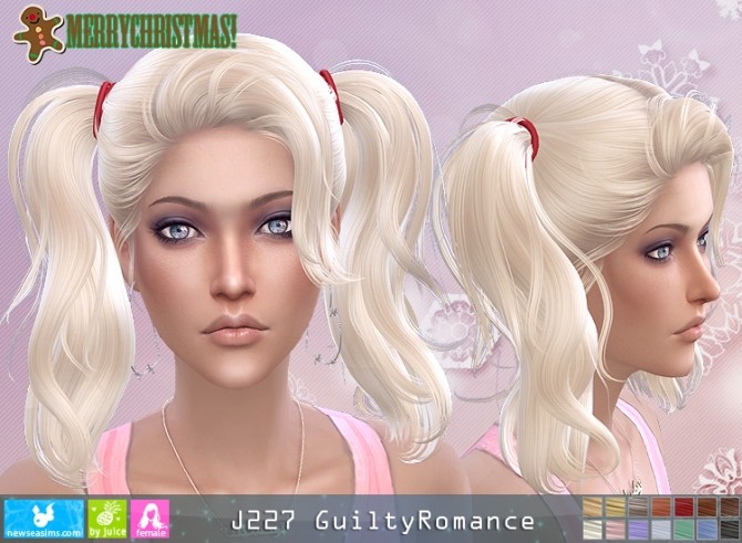 Sims 4 J227 GuiltyRomance hair (Pay) at Newsea Sims 4