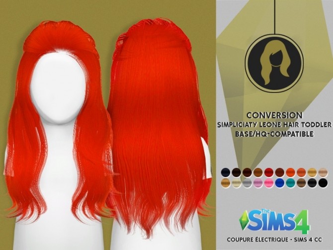 Sims 4 SIMPLICIATY LEONE HAIR TODDLER VERSION at REDHEADSIMS