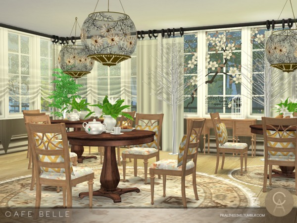 Sims 4 Cafe Belle by Pralinesims at TSR
