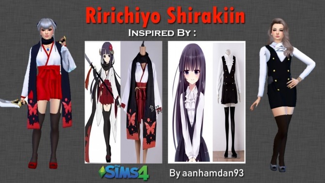 Sims 4 Ririchiyo Shirakiin Collections & Pajama SET at Aan Hamdan Simmer93