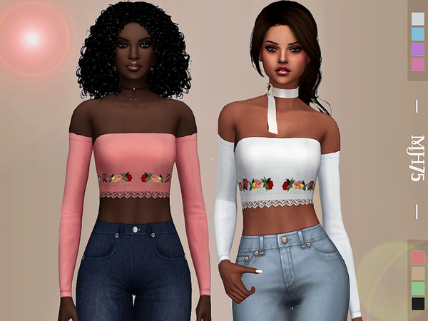 Sims 4 Aurora Top by Margeh 75 at TSR