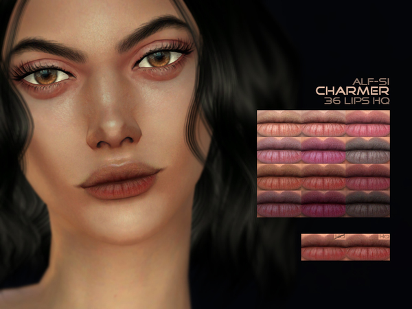 Sims 4 Charmer Lipstick N2 HQ by Alf si at TSR