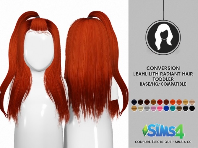 Sims 4 LEAH LILLITH RADIANT HAIR 001 TODDLER VERSION at REDHEADSIMS