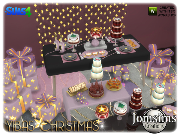 Sims 4 Yibas Christmas deco set by jomsims at TSR