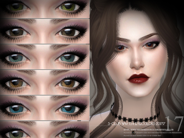 Sims 4 Eyecolors 201717 by S Club WM at TSR