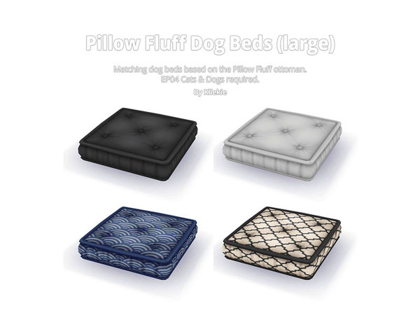 Sims 4 Pillow Fluff Dog Bed by kliekie at TSR