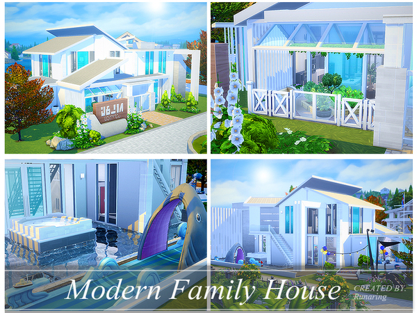 Sims 4 Modern Family house by Runaring at TSR