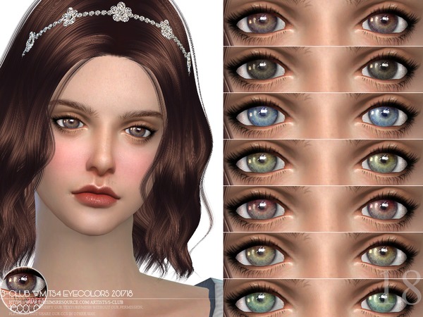 Sims 4 Eyecolors 201718 by S Club WM at TSR