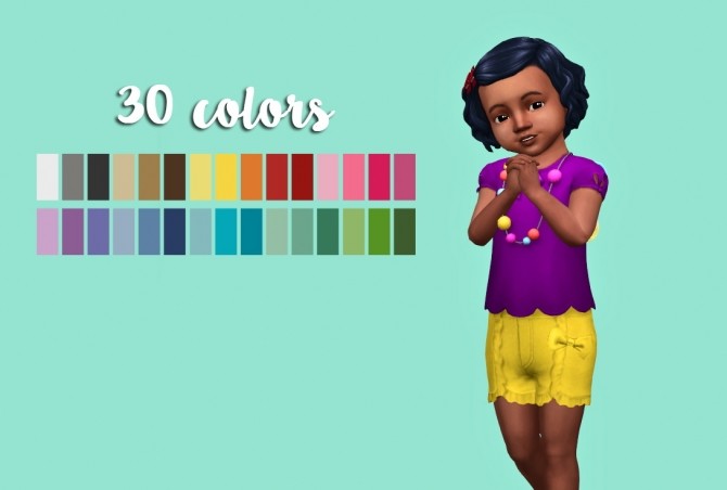 Sims 4 Bow Romper at Teanmoon