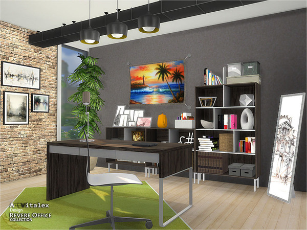 Sims 4 Revere Office by ArtVitalex at TSR