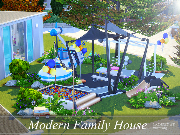 Sims 4 Modern Family house by Runaring at TSR
