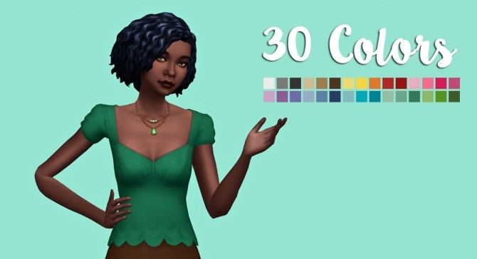 Sims 4 Scalloped Top at Teanmoon