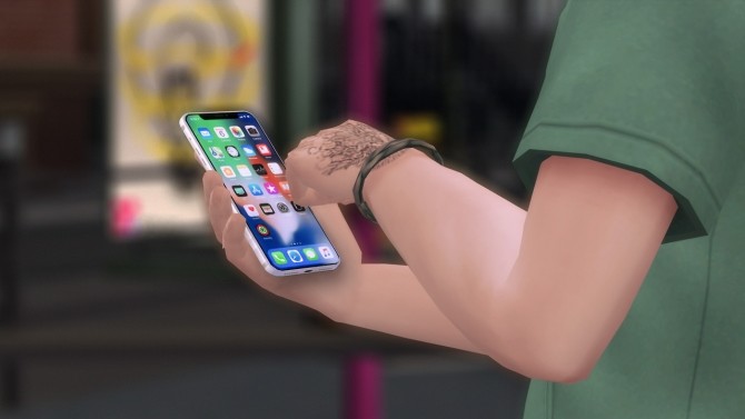 Sims 4 iPhone X Default Replacement, Clutter and Speaker at Moon